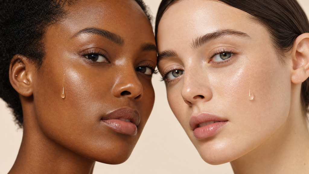 Client displaying firm, collagen-rich skin texture following a clinical microneedling treatment.